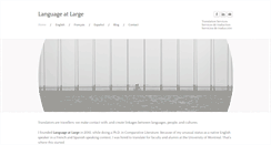 Desktop Screenshot of languageatlarge.com