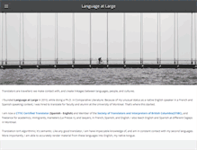 Tablet Screenshot of languageatlarge.com